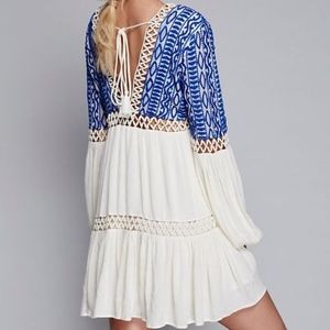 Free People Dusk Til Dawn Embroidered Mini Dress